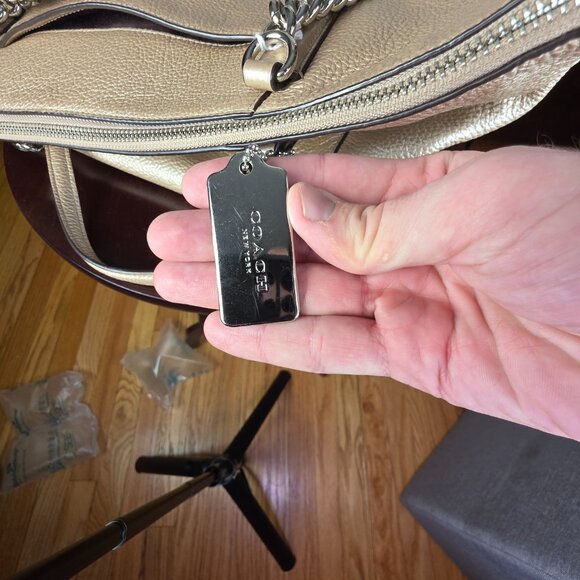 Coach Ava Chain Tote Rose Gold with Silver Hardware F35868 - Picture 6 of 15